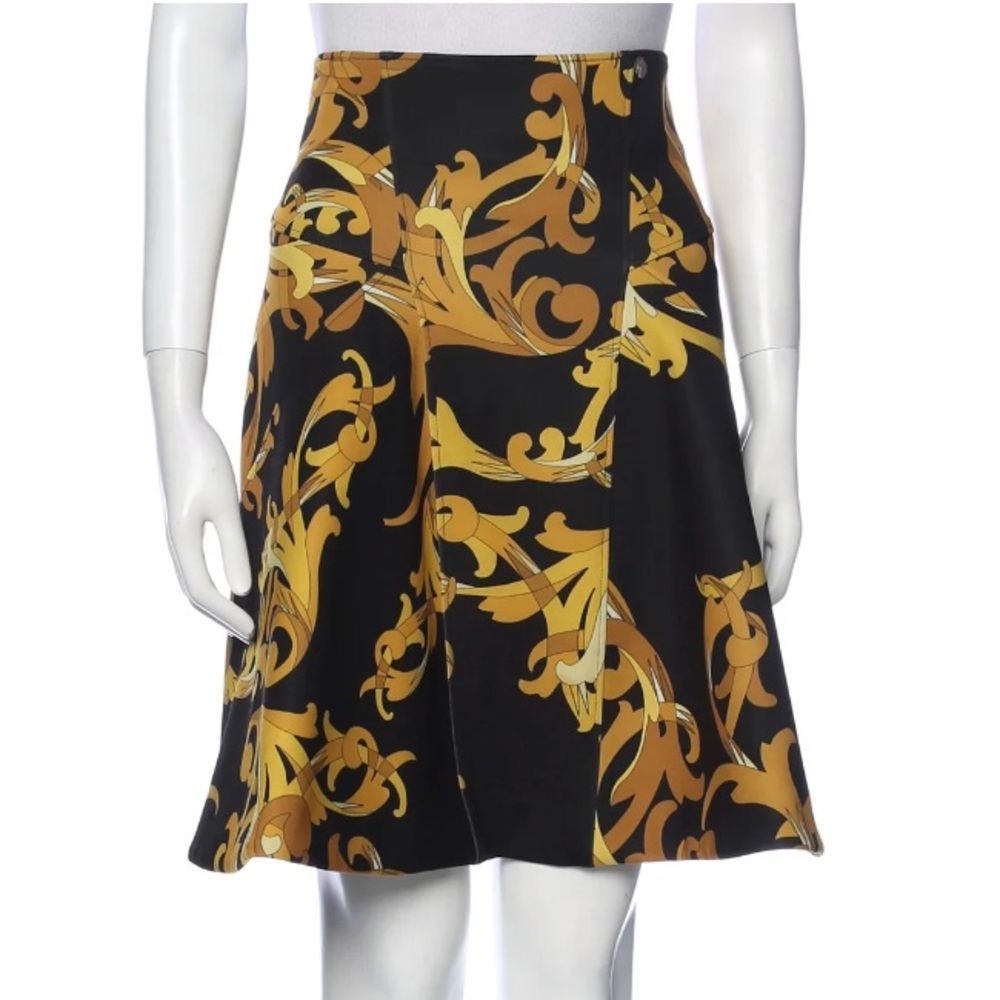 Versace Collection Printed Knee Length Skirt Size S